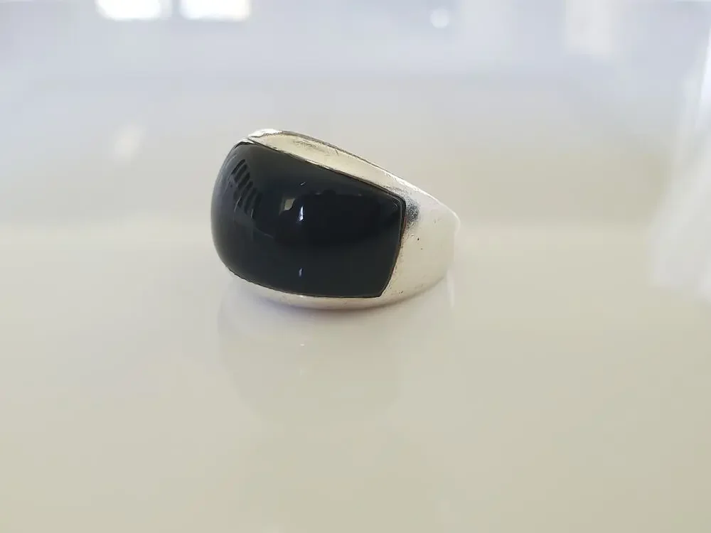 Germany Made Sterling Silver Onyx Ring